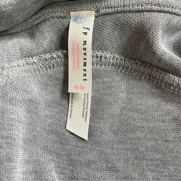 Free People Movement Ready Go Hoodie Light Grey Lightweight - Picture 5 of 5